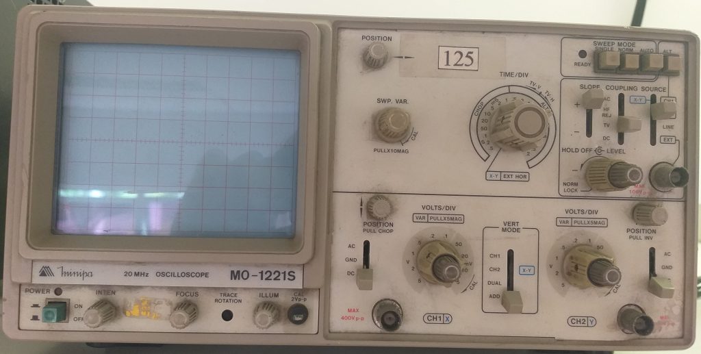 Osciloscópio Analógico – Minipa, MO-1221S, dois canais, 20 MHz